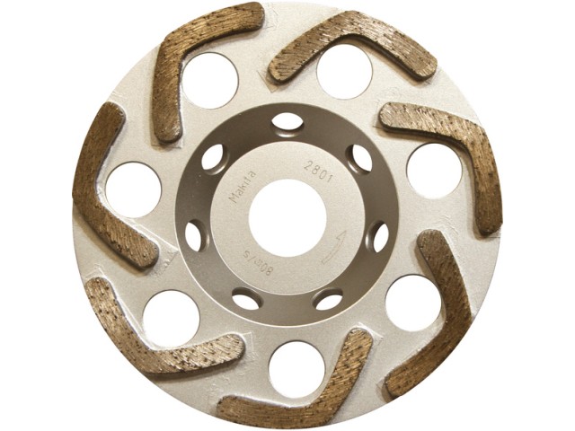 Diamantna lončasta brusilna plošča Makita, grobo, Dimenzije: 125x22,23mm, B-48583