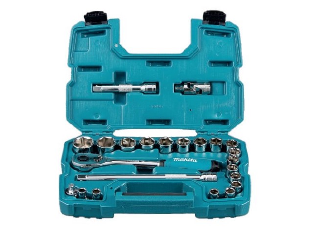 23-delni set natičnih nastavkov z ragljo Makita, B-65589