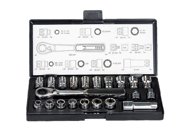 21-delni set udarnih obročnih ključev Makita, B-65604