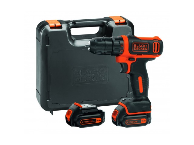 Akumulatorski vrtalnik-vijačnik Black and Decker BDCDD12K, 10.8V, 12,5-26Nm, 2.6kg