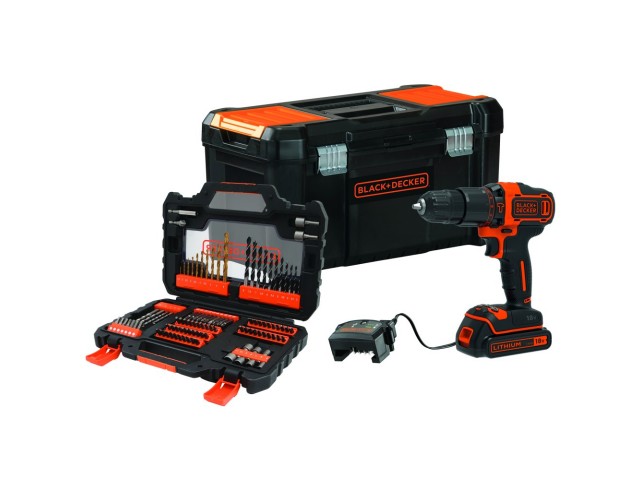 Akumulatorski udarni vrtalnik Black and Decker BDCHD18S1KA, 18V, 40Nm