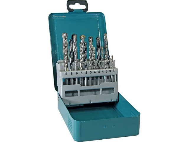 18-delni set za vrtanje v kovinski škatli, Makita, D-46202