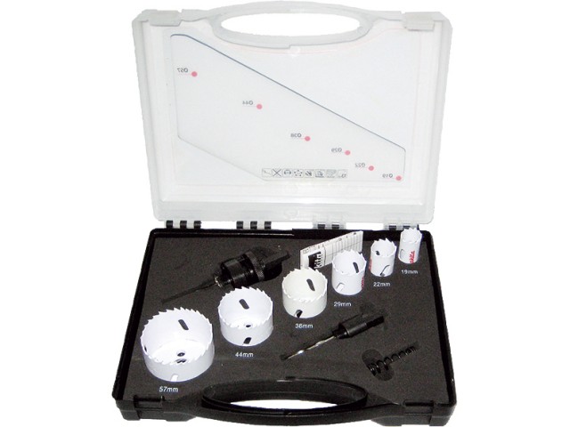 Set BiM kronskih žag Makita, Dimenzije: 19, 22, 29, 38, 44, 57mm, D-47117