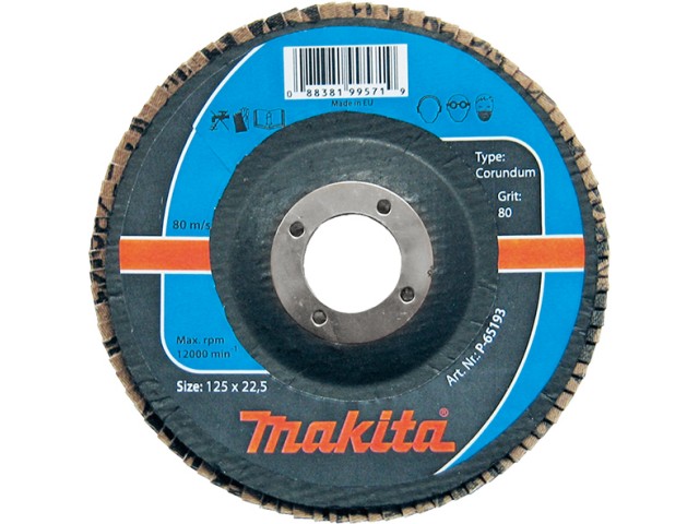 Lamelna plošča Makita, Dimenzije: 115x22,23mm, Zrnatost: A80, D-63454