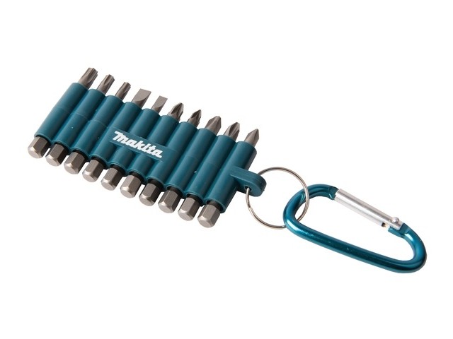 10-delni set vijačnih nastavkov z gumijastim držalom Makita D-65028