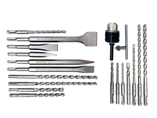 18-delni set TCT svedrov in dlet z vrtalno glavo Makita, 13mm vpetje, D-71180