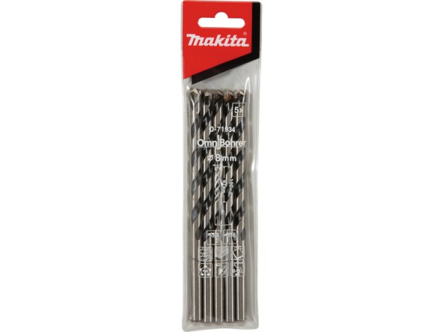 Večnamenski sveder Makita, Dimenzije: 8x150mm, Pakiranje: 5 kosov, D-71934