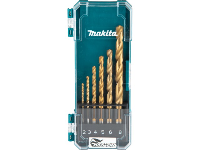6-delni set HSS-TiN svedrov za kovino Makita, Dimenzije: 2-8mm, D-72833