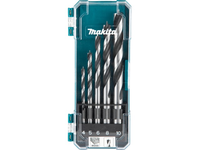 5-delni set svedrov za les Makita-cilindrično vpetje (4,5,6,8,10mm), D-72861