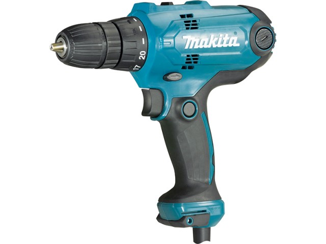 Električni vrtalnik-vijačnik Makita DF0300, 320W, 1-10mm, 56/21Nm, 2.5m, 1.2kg