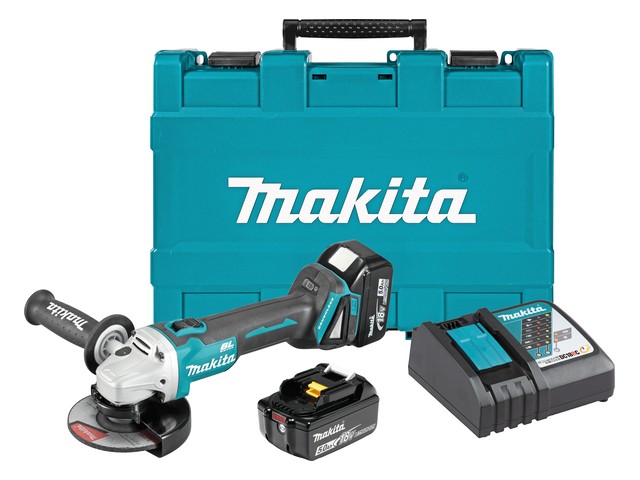 Akumulatorski kotni brusilnik Makita DGA506RTE