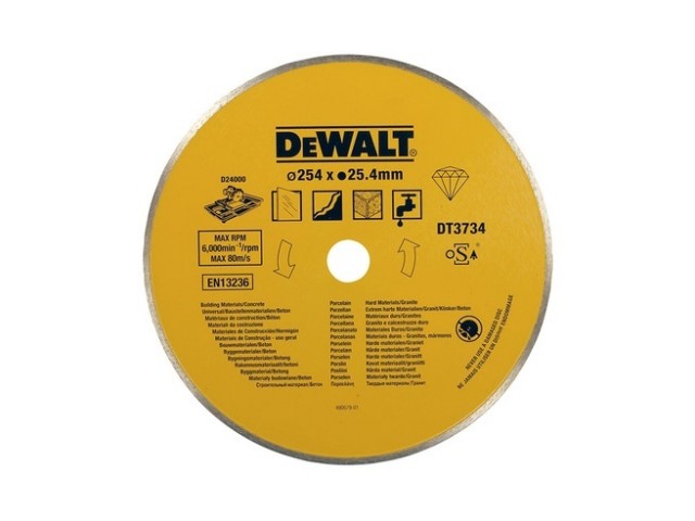 Rezalna diamantna plošča DeWalt, 250/25,4 mm, DT3734