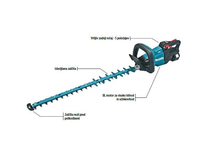 Akumulatorske škarje za živo mejo Makita DUH752Z, 18V, 750mm, 4.4kg