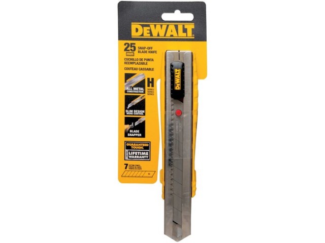 Kovinski rezalni nož Dewalt z drsnikom za samodejno zaklepanje DWHT10045-0, 25 mm