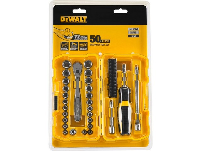 50-delni set za mehaniko DeWalt DWMT81610-0, 1/4