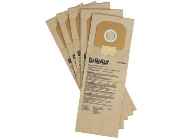 Papirnata filter vrečka Dewalt, za DWV902, Pakiranje: 5 kos., DWV9401
