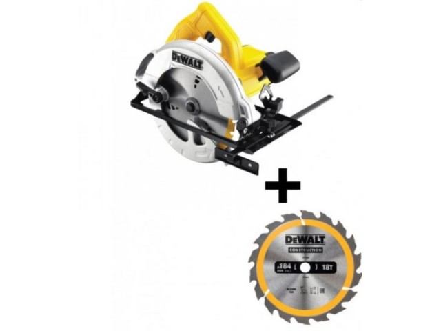 Električna krožna žaga DeWalt DWE560 + List DeWalt DT1938, Dimenzije: 184X16mm, Zob: 18