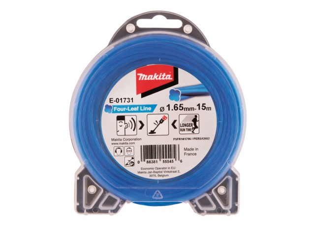 Štiridelna modra najlonska nitka Makita, 1.65mm, 445m, E-01753