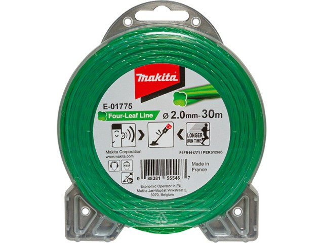 Štiridelna zelena najlonska nitka Makita, 2mm, 30m, E-01775