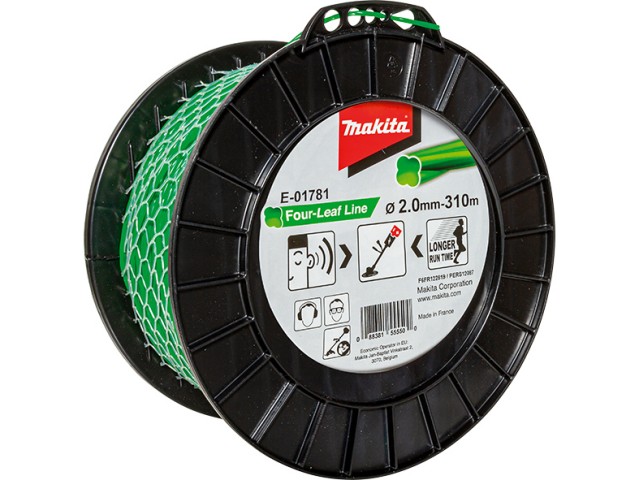 Štiridelna zelena najlonska nitka Makita, 2mm, 310m, E-01781