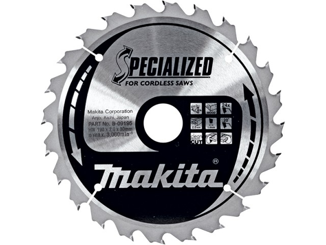 TCT žagin list Makita EFFICUT, Dimenzije: 235x2,2x30mm, Zob: 24, E-01909