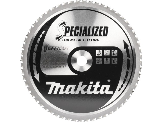 TCT žagin list EFFICUT Makita, za kovino, Dimenzije: 305x25,4x2mm, E-12049