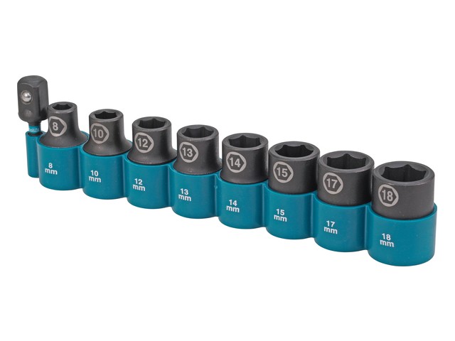 9-delni set Makita natičnih ključev Impact Black 1/2 adapter, E-16645