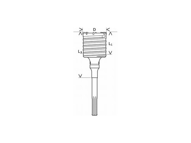 Votla vrtalna krona Bosch SDS max-9, 90x80x160 mm, 8mm, F01Y145198