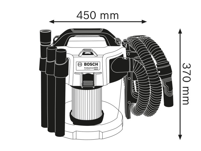 Akumulatorski sesalnik za prah Bosch GAS 18V-10 L, 18V, L razred, 24,0 l/s, 6L, 4.7kg, 06019C6300