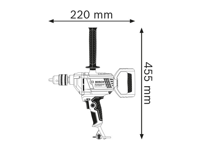 Električni vrtalnik GBM 1600 RE, 850W, 11Nm, 3kg, 06011B0000