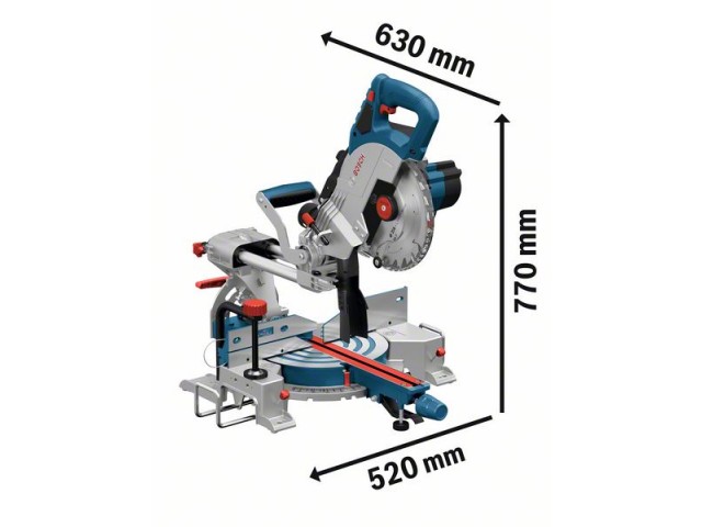 Akumulatorska potezna žaga GCM 18V-216 v kartonu, 18V, 216mm, Dimenzije: 520x770x630mm, 14.7kg, 0601B41001