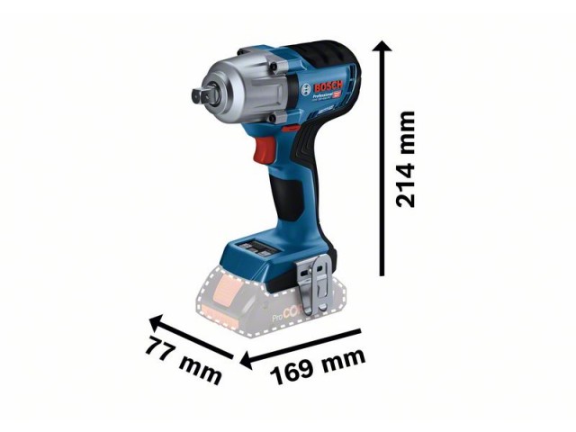 Akumulatorski udarni vijačnik Bosch GDS 18V-450 PC v L-Boxx, 18V, 450Nm, M10-M20, 1.6kg, 06019K4102