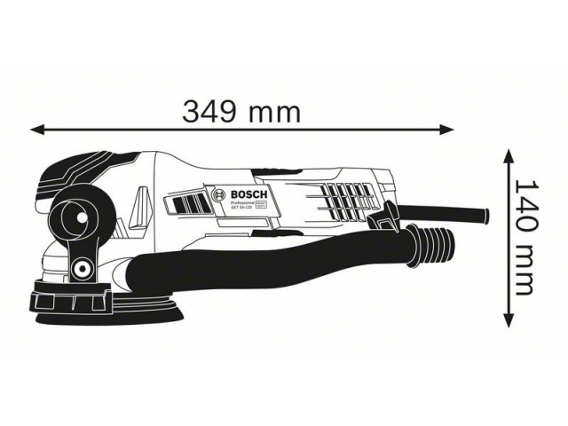 Ekscentrični brusilnik (turbo brusilnik) Bosch GET 55-125, 550W, 125mm, 2.4kg, 0601257000