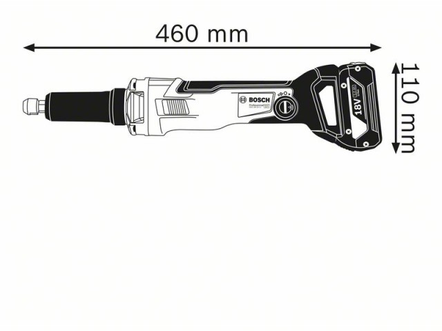 Akumulatorski premi brusilnik Bosch GGS 18V-23 LC, 18V, 1.4kg, 8mm, 0601229100