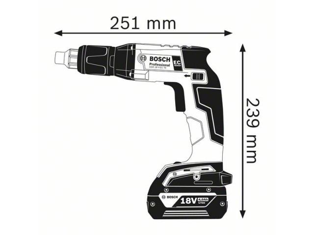 Akumulatorski vijačnik Bosch GSR 18 V-EC TE v L-Boxx, 18V, 4.2mm, Vpetje 1/4