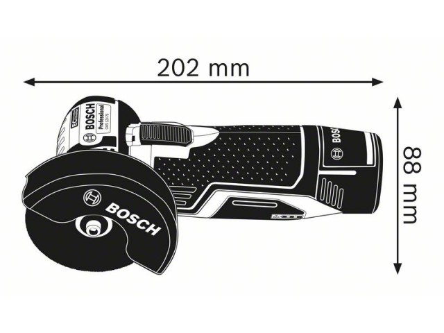 Akumulatorski kotni brusilnik Bosch GWS 12V-76, 12V, 10mm, 1.5 kg, 06019F200B