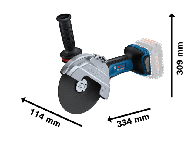 Akumulatorski kotni brusilnik Bosch GWS 18V-180 P, 18V, 180mm, M14, 2.8kg, 06019H6L01