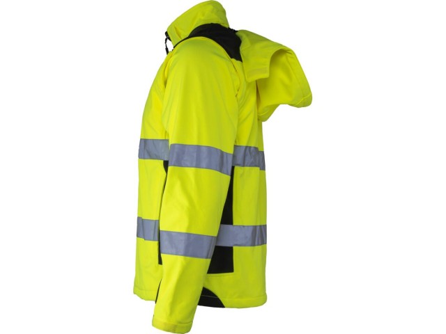 Odsevna SOFTSHELL jakna Lahti PRO s snemljivimi rokavi, rumena, S-3XL