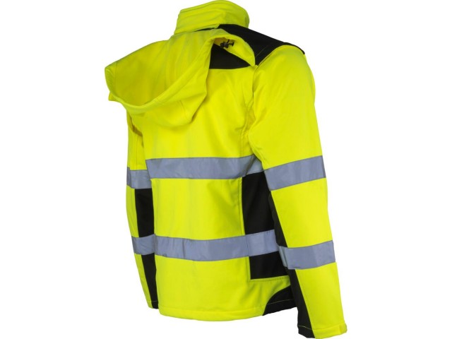 Odsevna SOFTSHELL jakna Lahti PRO s snemljivimi rokavi, rumena, S-3XL