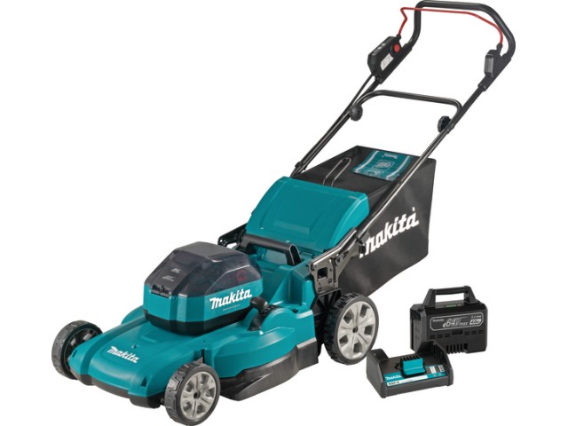 Akumulatorska potisna kosilnica Makita LM002JM101, 64V, 530mm, 70L, 1.600m², 27.6kg