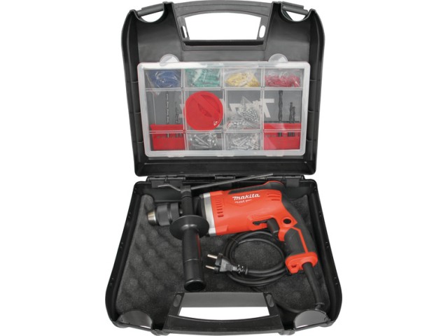 Električni udarni vrtalnik Makita M8101KSP, 710W, 1.5-13mm, 2kg