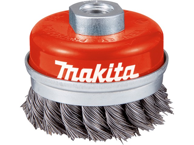 Lončasta žičnata krtača Makita, rdeča, 65mm, P-04488