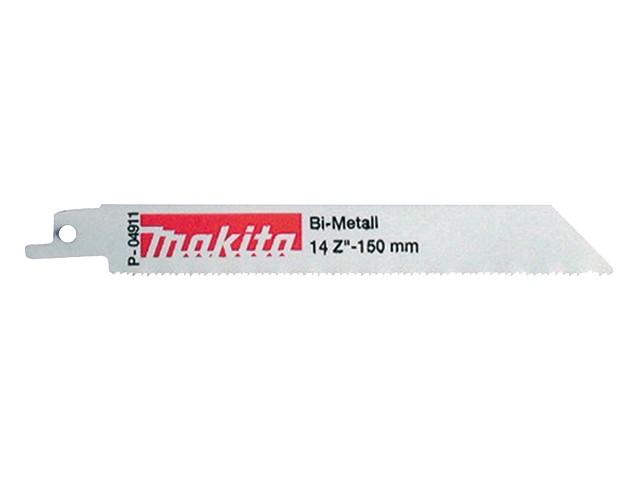 List sabljaste žage Makita, Bi-Metal, 150mm, Zob: 14, Pakiranje: 5kos, P-04911