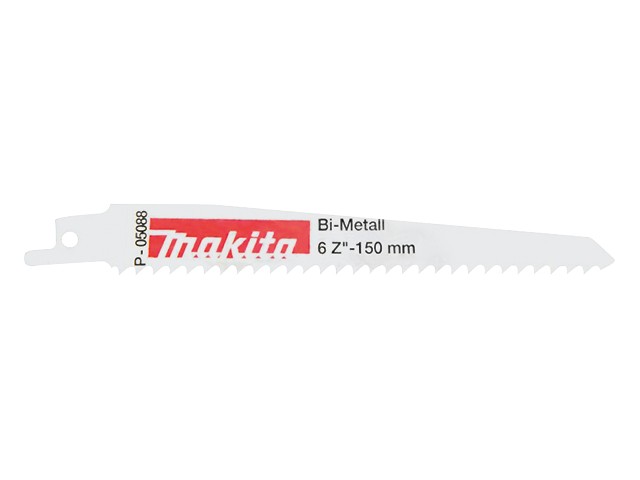List sabljaste žage Bi-Metall Makita, 150mm, Zob: 6, Pakiranje: 5kos, P-05088