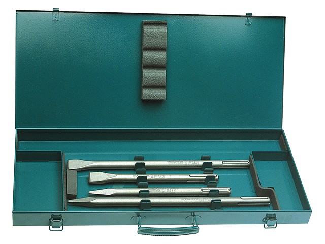 4-delni set dlet in špice Makita SDS Max, Špica 280 mm, 400 mm; ploščato dleto 25x280 mm, 25x400 mm, P-18013