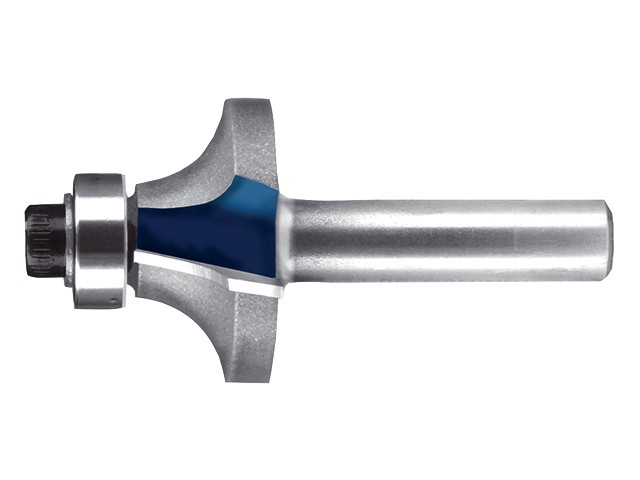 TCT zaobljeno rezkalo Makita z ležajem, Dimenzije: 45x28mm, vpetje 8mm, P-78885