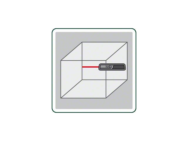 Laserska vodna tehtnica Bosch PLL 1P, 2x1,5 V LR03 (AAA), ± 0,5mm/m, 1/4