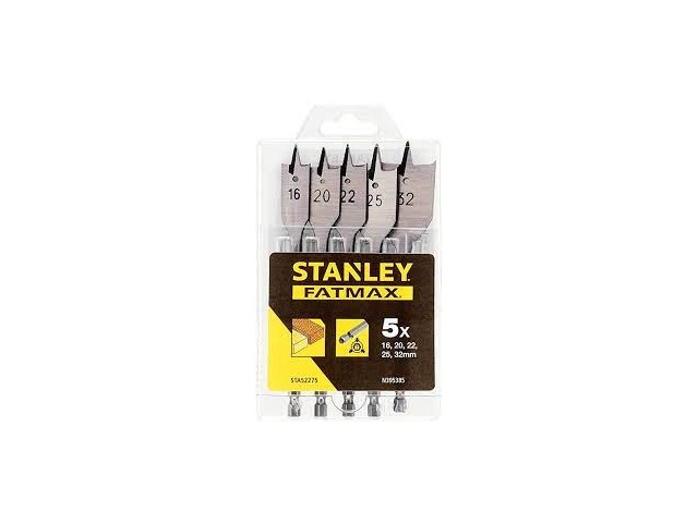 5-delni set ploščatih svedrov Stanley FATMAX, 16, 20, 22, 25, 32mm, STA52275