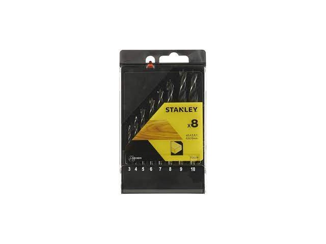 8-delni set svedrov Stanley, za les, 3-10mm, STA56006