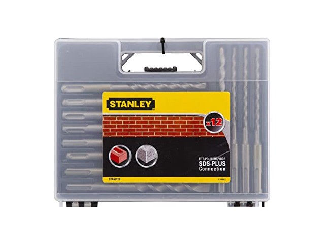 12-delni set svedrov Stanley, SDS Plus, 6/8/10/12/14mm, STA56119